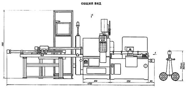 Загальний вигляд  і органы керування отрезного верстата 8Г662